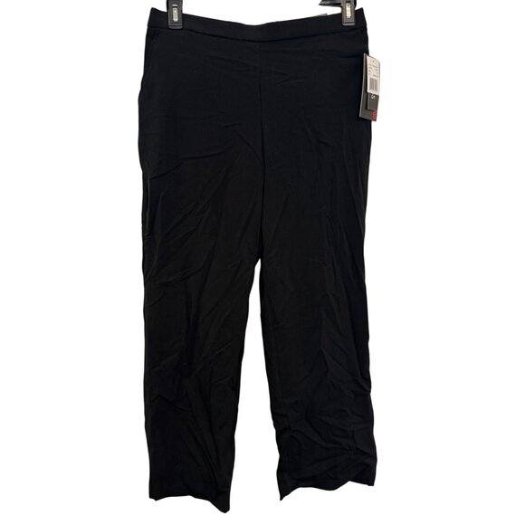 Briggs Womens Petite Comfort Waistband Slimming Black Pants 12P Relaxed Fit Mode - Picture 1 of 5